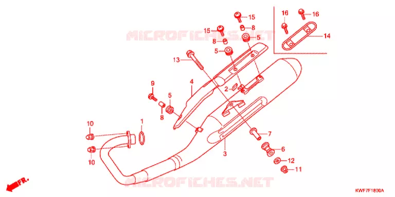 SILENCIEUX D'ECHAPPEMENT Honda MOTO 125 CBF 2012  CBF125MB