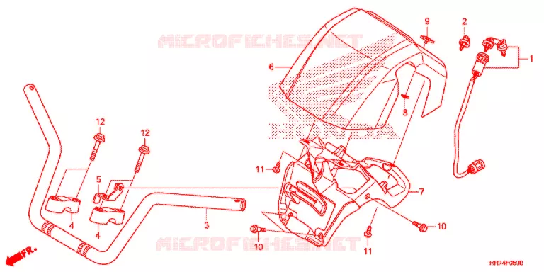 GUIDON Honda ATV 420 FOURTRAX 2018  TRX420FA5J