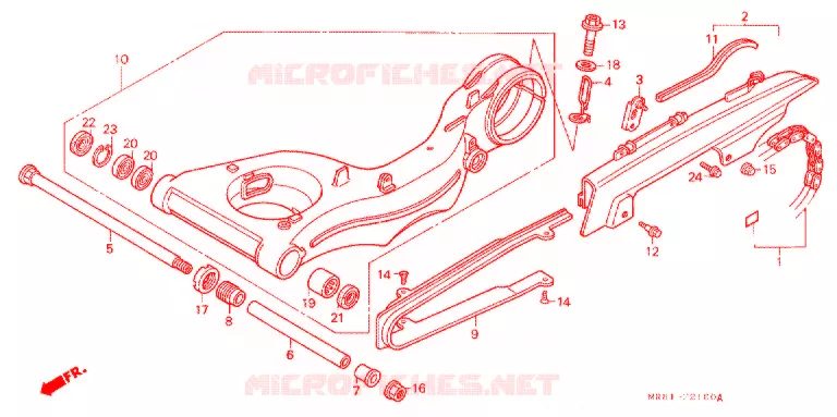 BRAS OSCILLANT Honda MOTO 400 VFR 1990  VFR400R3L