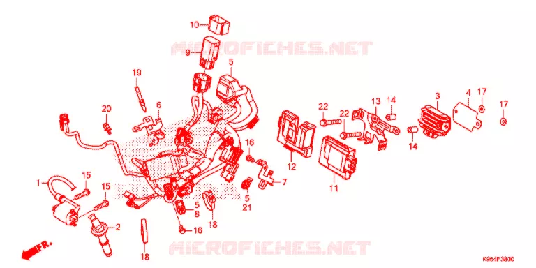 FAISCEAU DES FILS Honda MOTO 250 CRF 2018  CRF250RJ