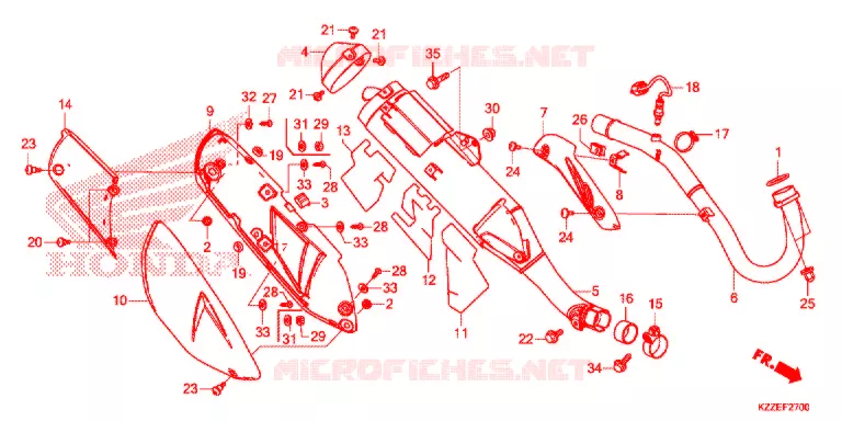 SILENCIEUX D'ECHAPPEMENT Honda MOTO 250 CRF 2018  CRF250RLJ