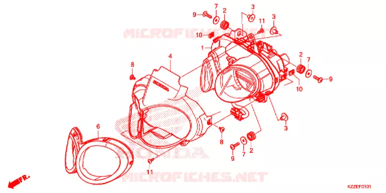 PHARE (CRF250RL/RLA) Honda MOTO 250 CRF 2018  CRF250RLJ