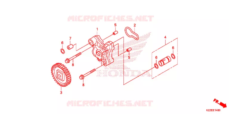 POMPE A HUILE Honda MOTO 250 CRF 2020  CRF250RLJ