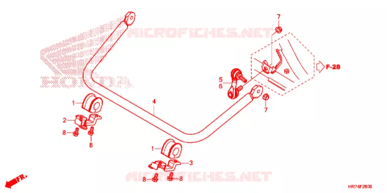 BARRE ANTI ROULIS Honda ATV 420 FOURTRAX 2018  TRX420FA5J