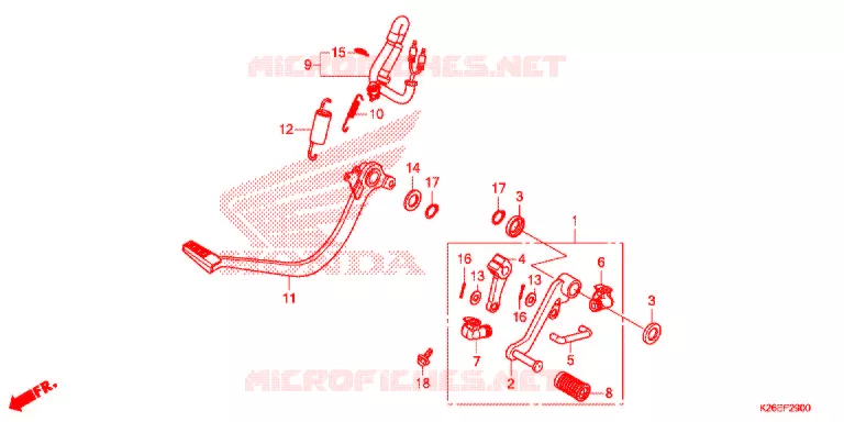 PEDALE Honda MOTO 125 MSX 2018  MSX125AJ
