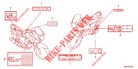 ETIQUETTE DE PRECAUTIONS (CBF125MA/B/D) pour Honda CBF 125 2010