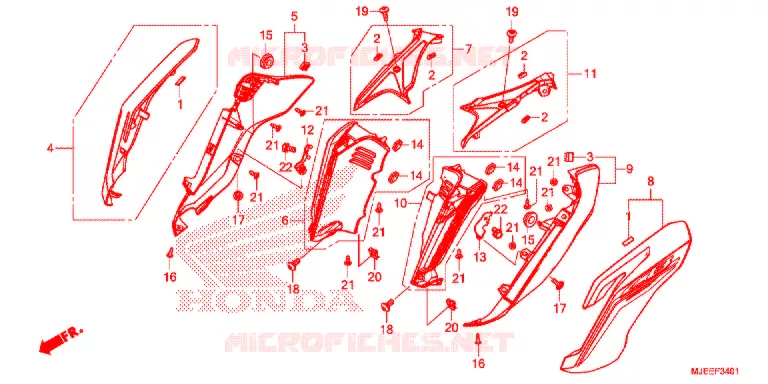 OUIES DE RADIATEUR (2) Honda MOTO 650 CB 2018  CB650FJ