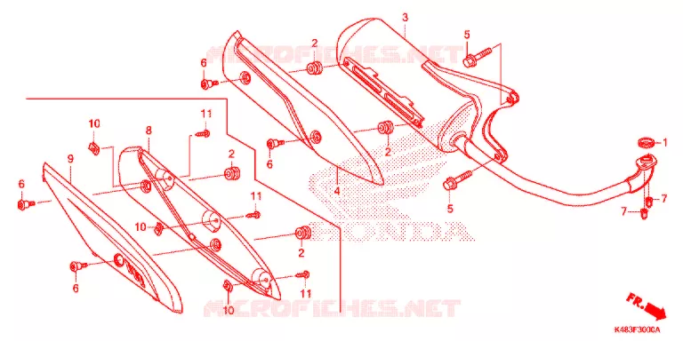 SILENCIEUX D'ECHAPPEMENT Honda SCOOTER 110 SPACY 2020  SCR1105WHJ