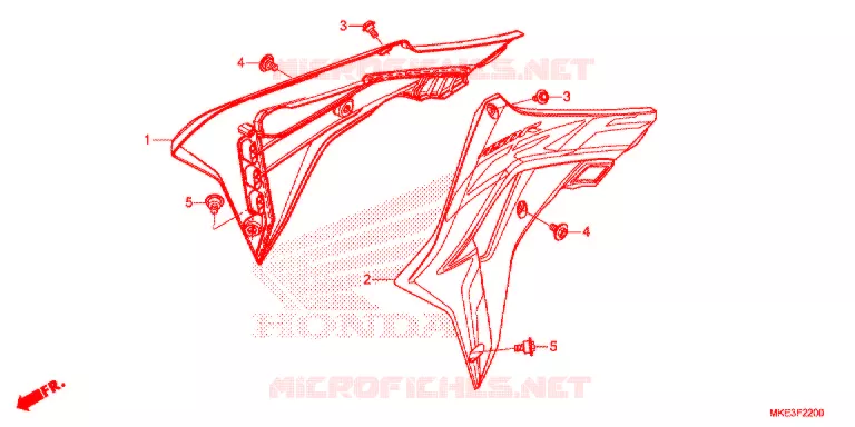 OUIES DE RADIATEUR (CRF450R) Honda MOTO 450 CRF 2018  CRF450RJ