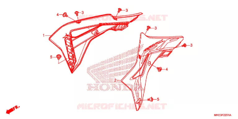 OUIES DE RADIATEUR (CRF450RX) Honda MOTO 450 CRF 2018  CRF450RXJ