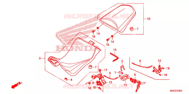 SELLE Honda MOTO 1000 AFRICA-TWIN 2018  CRF1000A2J