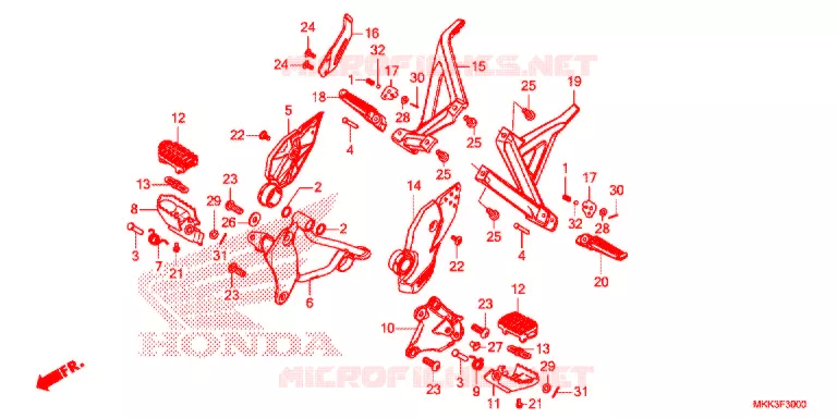 REPOSE PIED Honda MOTO 1000 AFRICA-TWIN 2018  CRF1000DJ