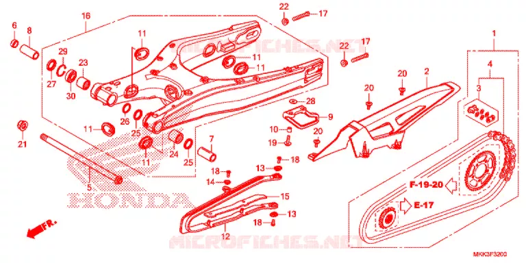 BRAS OSCILLANT Honda MOTO 1000 AFRICA-TWIN 2019  CRF1000AJ
