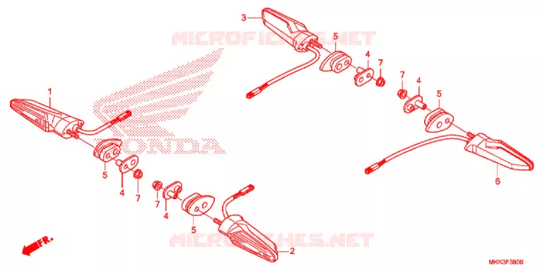 CLIGNOTANT Honda MOTO 1000 AFRICA-TWIN 2019  CRF1000AJ