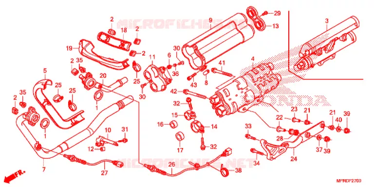 SILENCIEUX D'ECHAPPEMENT Honda MOTO 1300 VT 2019  VT1300CXAH