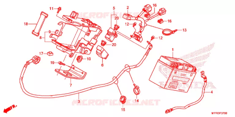 BATTERIE Honda MOTO 1300 VT 2017  VT1300CXAH