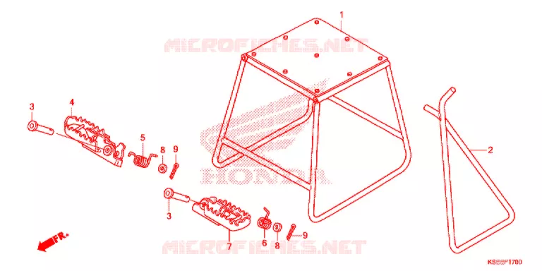 BEQUILLE - REPOSE PIEDS Honda MOTO 150 CRF 2020  CRF150RBJ