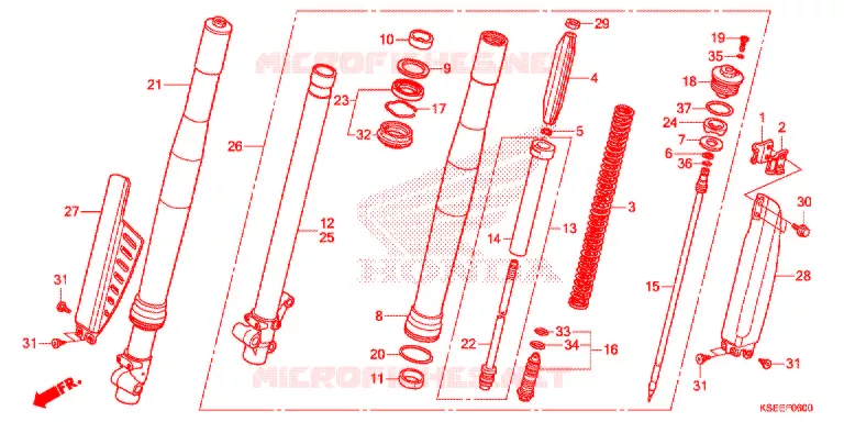 FOURCHE Honda MOTO 150 CRF 2018  CRF150RBJ