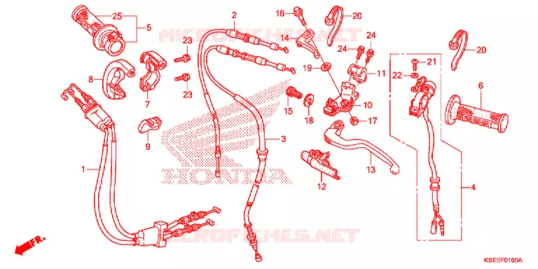 LEVIER DE GUIDON - CABLE - COMMODO Honda MOTO 150 CRF 2019  CRF150RBJ