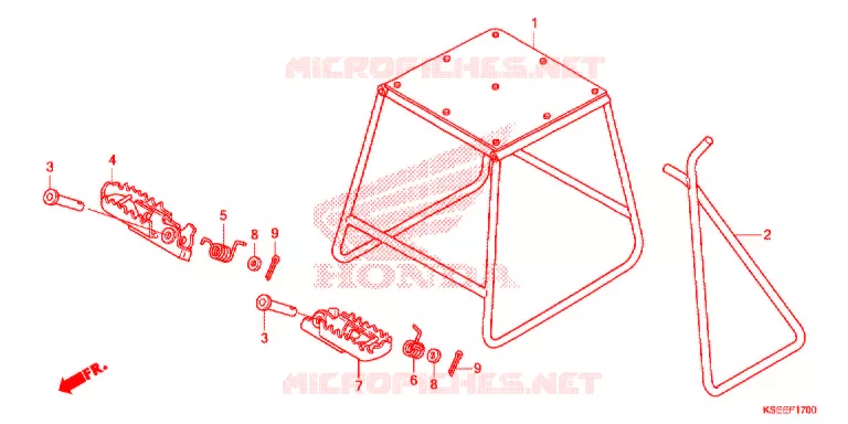 BEQUILLE - REPOSE PIEDS Honda MOTO 150 CRF 2018  CRF150RBJ