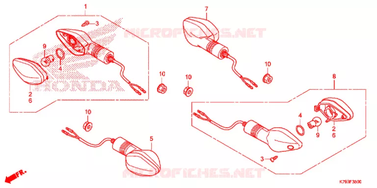 CLIGNOTANT Honda MOTO 190 XR 2020  XR190LH