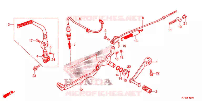 PEDALE Honda MOTO 190 XR 2020  XR190LH