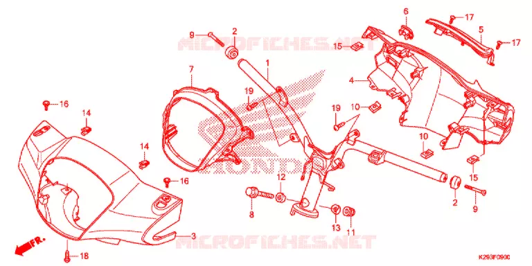GUIDON - CARENAGE Honda SCOOTER 125 SH 2019  ANC125H