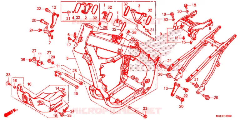 CADRE Honda MOTO 450 CRF 2019  CRF450RK