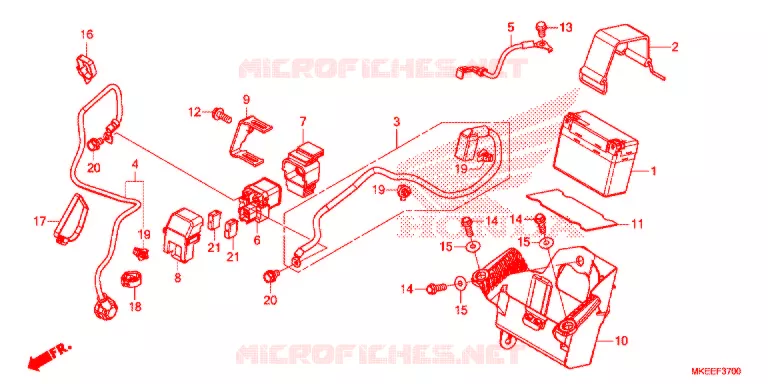 BATTERIE Honda MOTO 450 CRF 2019  CRF450RXK