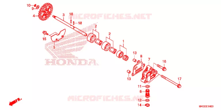 POMPE A HUILE Honda MOTO 450 CRF 2019  CRF450RXK