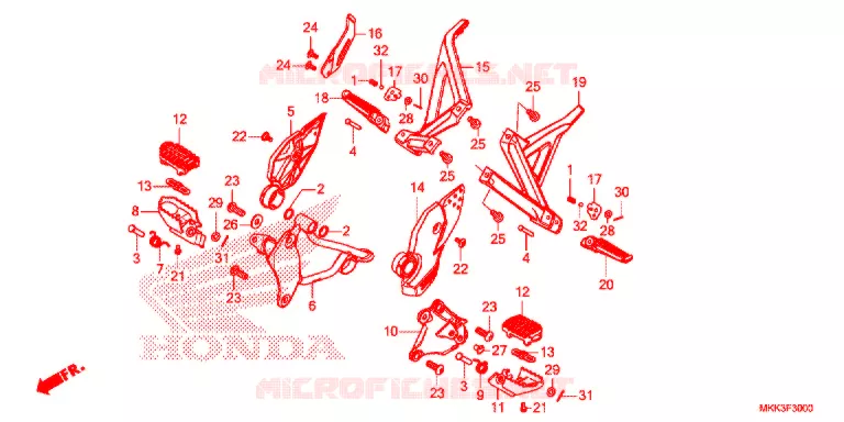 REPOSE PIED Honda MOTO 1000 AFRICA-TWIN 2018  CRF1000D2J