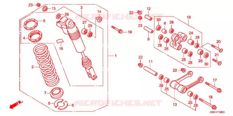 AMORTISSEUR ARRIERE Honda MOTO 150 CRF 2019  CRF150RBJ