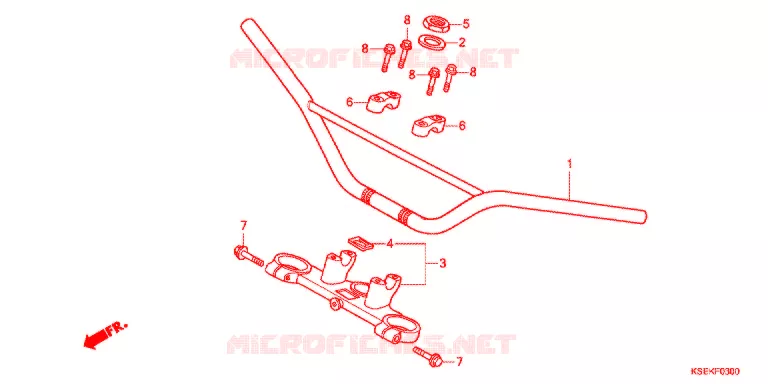 GUIDON - TE DE FOURCHE Honda MOTO 150 CRF 2019  CRF150RBJ