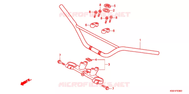GUIDON - TE DE FOURCHE Honda MOTO 150 CRF 2021  CRF150RJ