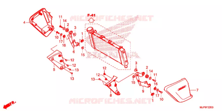 OUIES DE RADIATEUR Honda MOTO 700 CTX 2018  CTX700DJ