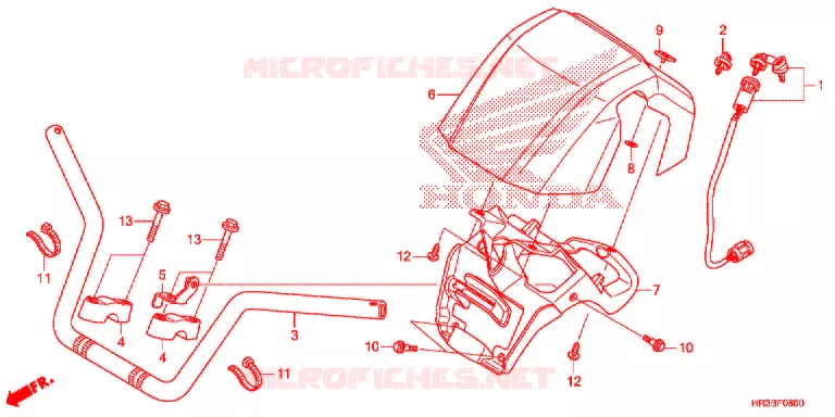 GUIDON Honda ATV 420 FOURTRAX 2018  TRX420FA2J