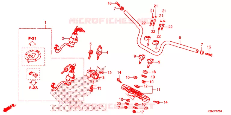 GUIDON Honda MOTO 125 MSX 2019  MSX125AK