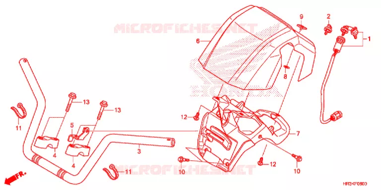 GUIDON Honda ATV 420 FOURTRAX 2019  TRX420FM1K