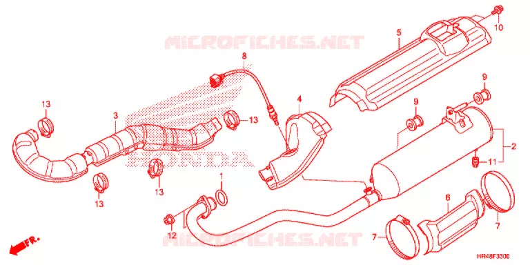 SILENCIEUX D'ECHAPPEMENT Honda ATV 500 FOURTRAX 2018  TRX500FM2J