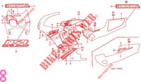 AUTOCOLLANTS (5) pour Honda NS1 50 1996