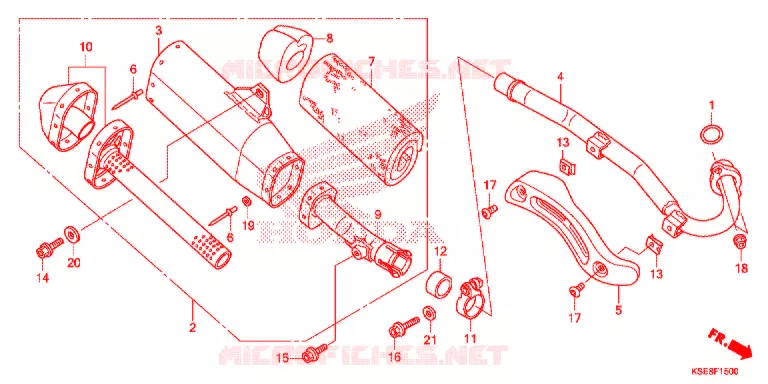 SILENCIEUX D'ECHAPPEMENT Honda MOTO 150 CRF 2019  CRF150RK