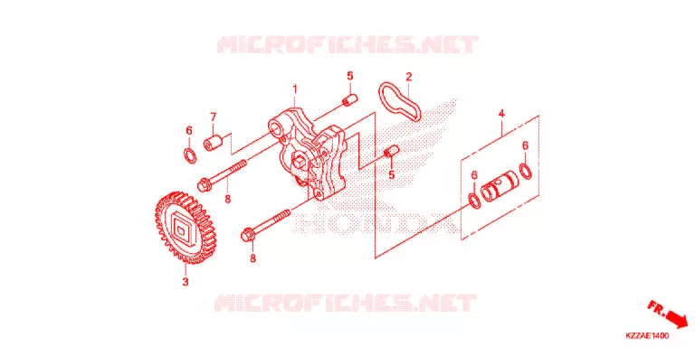 POMPE A HUILE Honda MOTO 250 CRF 2018  CRF250RLJ