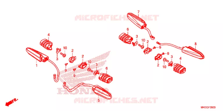 CLIGNOTANT Honda MOTO 450 CRF 2019  CRF450LK