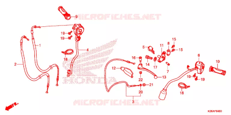 LEVIER DE GUIDON - CABLE - COMMODO Honda MOTO 125 GROM 2019  MSX125K