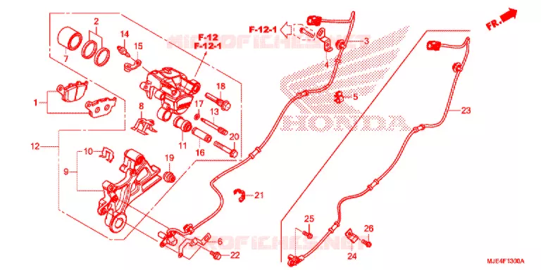 ETRIER DE FREIN ARRIERE Honda MOTO 650 CBR 2018  CBR650FJ