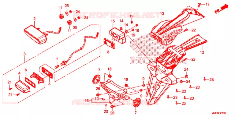 FEU ARRIERE Honda MOTO 650 CBR 2018  CBR650FJ