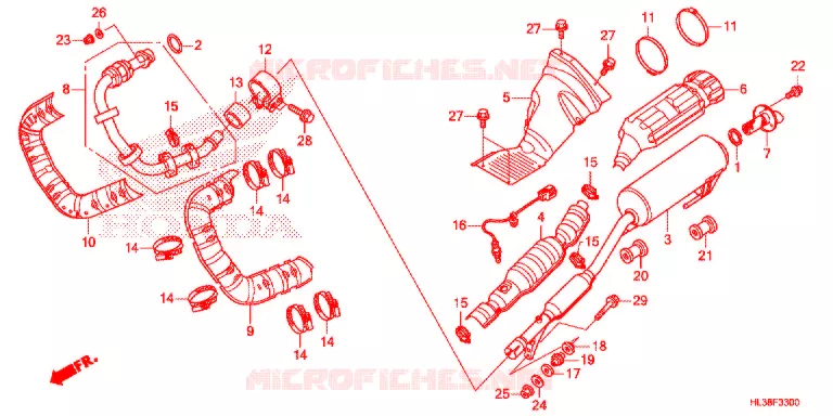 SILENCIEUX D'ECHAPPEMENT Honda ATV 700 PIONEER 2019  SXS700M2DK