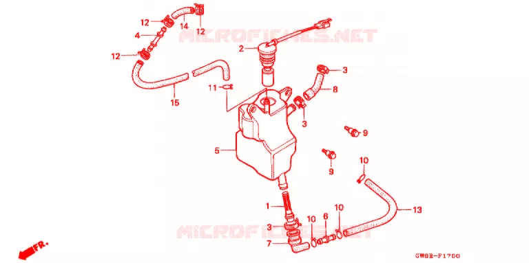 RESERVOIR D'HUILE Honda MOTO 80 CRM 1998  CRM80V
