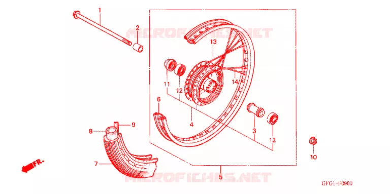 ROUE AVANT Honda MOTO 50 other-models 2003  MP503