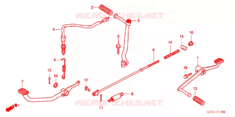 PEDALE - KICK Honda MOTO 50 other-models 2003  MP50DX3